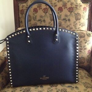 Valentino Rockstud Dome bag with Gold Accents
